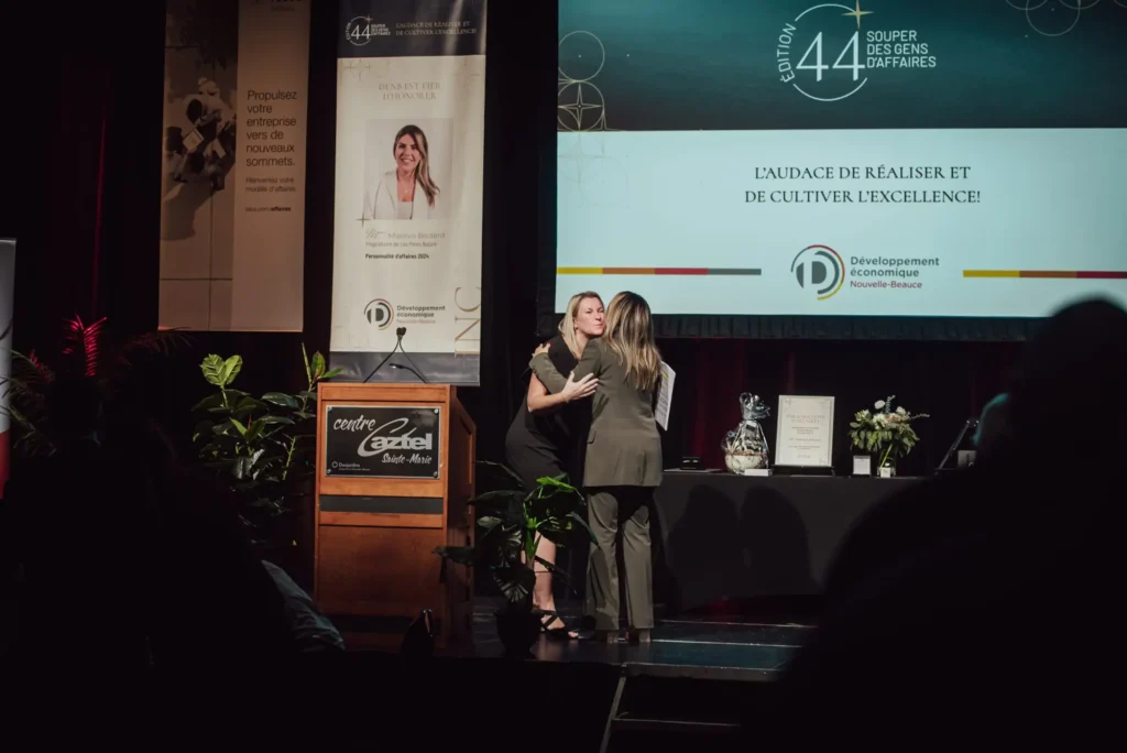 Remise de prix lors d’un gala d’affaires