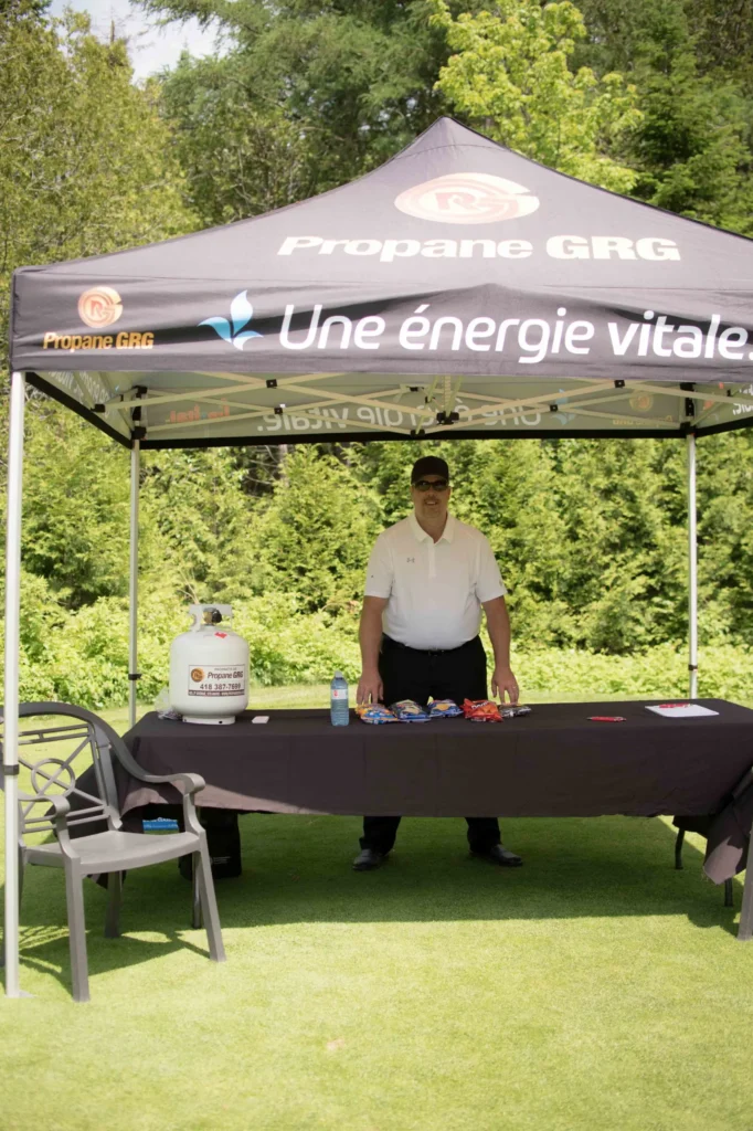 Stand Propane GRG sous tente extérieure